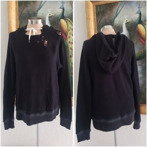 N:PHILANTHROPY | Women's Black Sweater with Hoodie